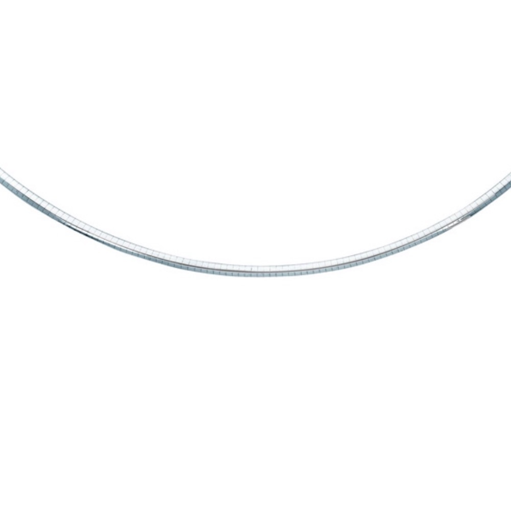 Sterling Silver Round Omega Chain Necklace - Picture 7 of 12